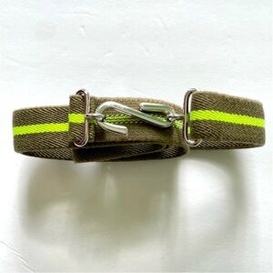 Children’s Snake Buckle Belt Olive Lime Green S-shaped Metal Hook Adjustable